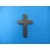 Krzyż prosty drewniany brąz rustykalny 15 cm TB